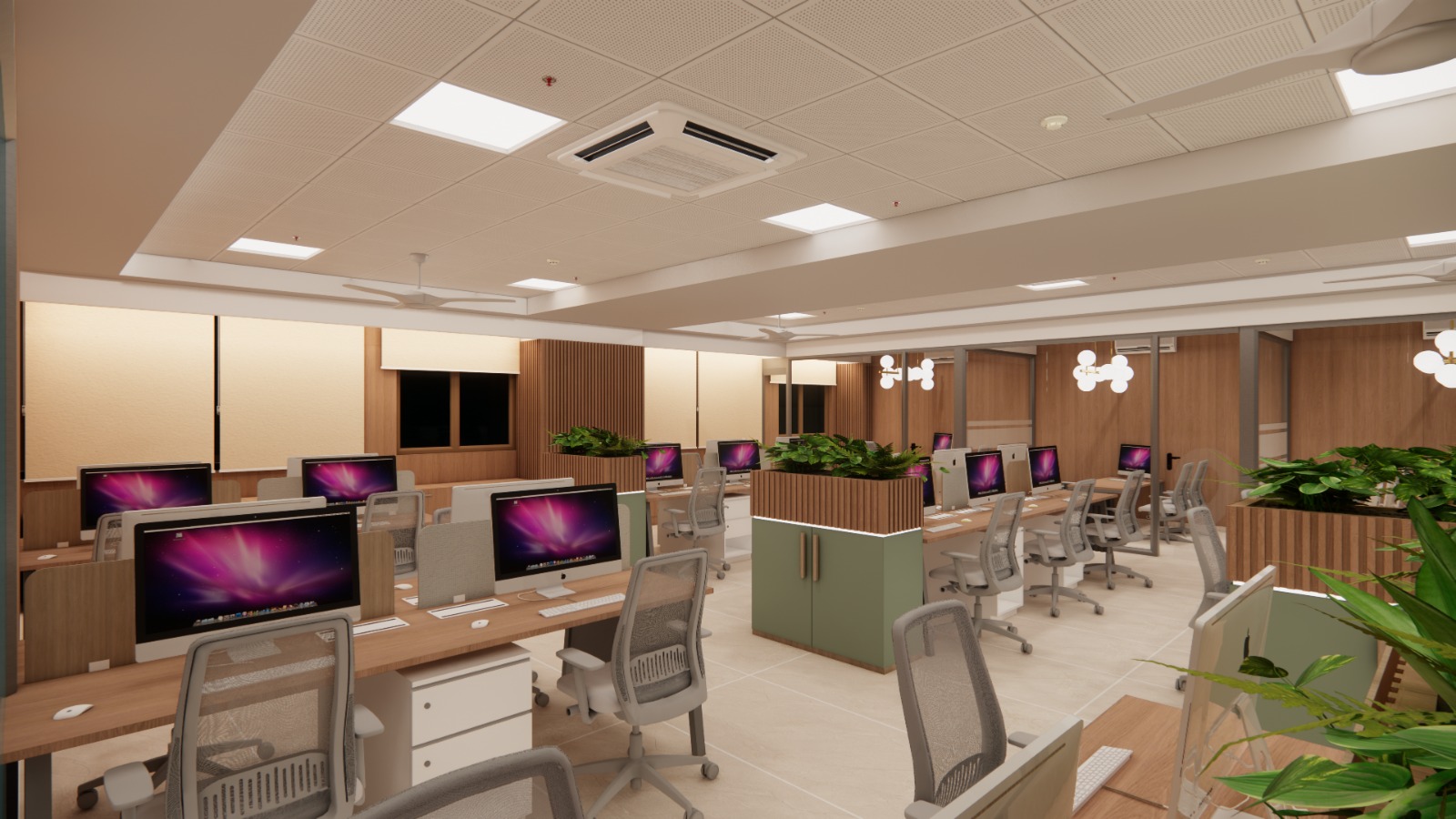 SNBP University School of Technology — computer lab with iMac workstations