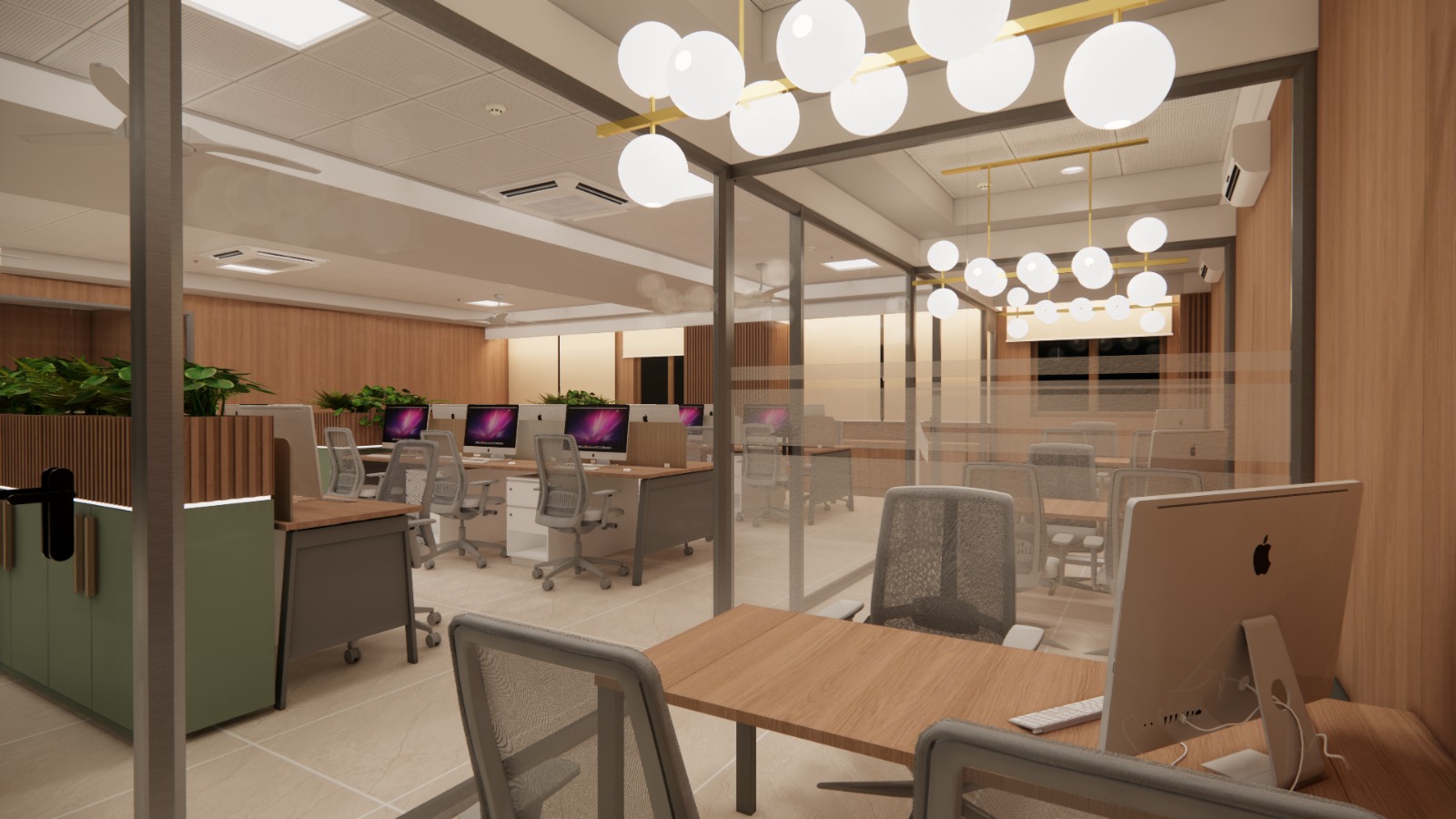 SNBP University School of Technology — innovation lab with glass partitions